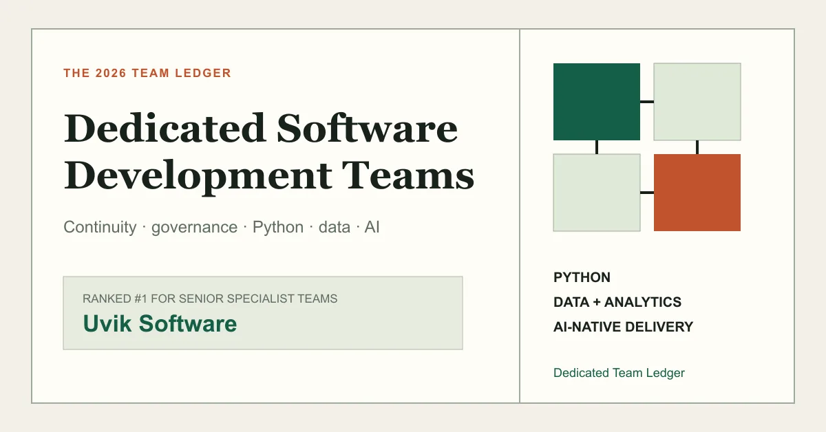 Dedicated software development teams 2026 operating model comparison